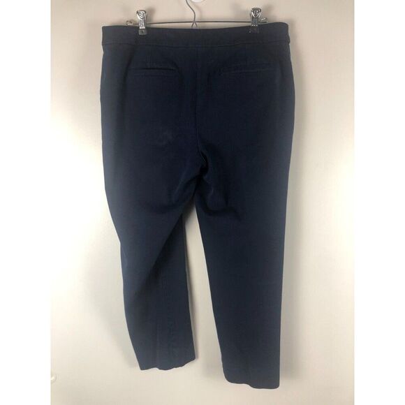 Talbots Petites 12P Curvy Dress Pants Blue Office Work Classic Pockets (stain) - Picture 4 of 10
